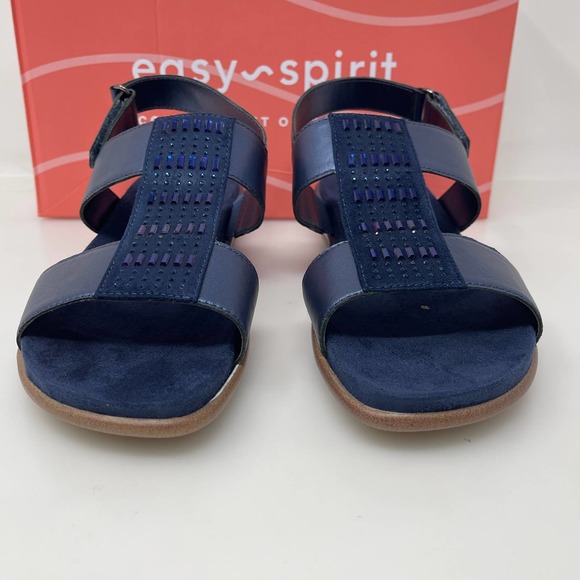 Easy Spirit Womens Hazel Open Toed Sandals in Navy 6 Wide New Retail $79 - Picture 3 of 9